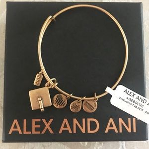 NWT Alex and Ani Graduation Cap Charm Bracelet